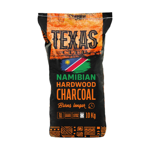 Carbón de madera duro "Texas Club" 10kg NAMIBIAN