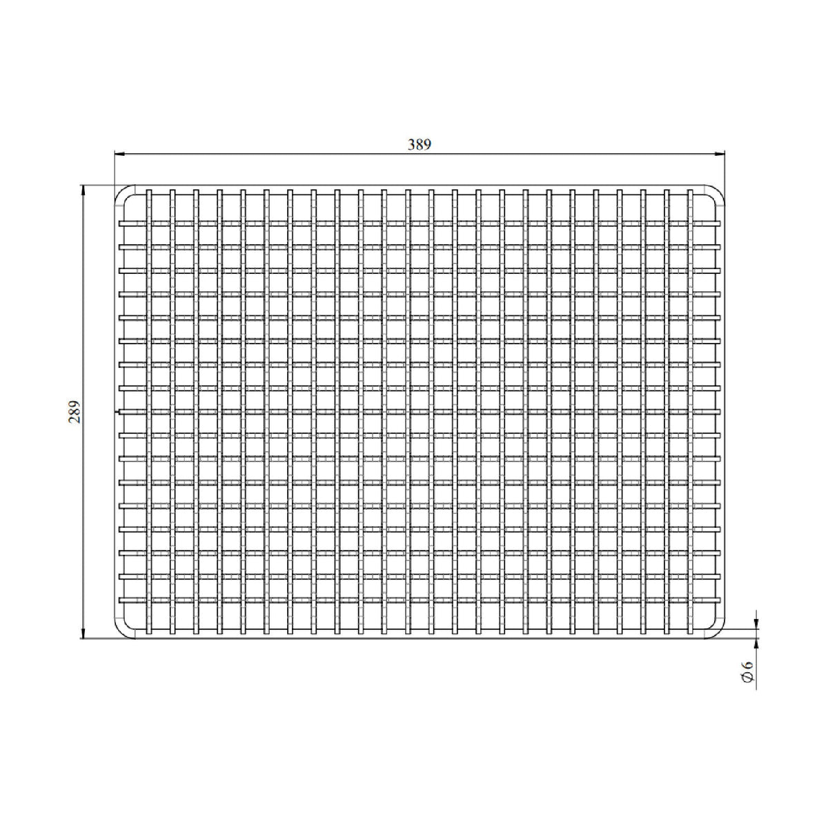 Rejilla para mangal MG-1 · 39×29 cm