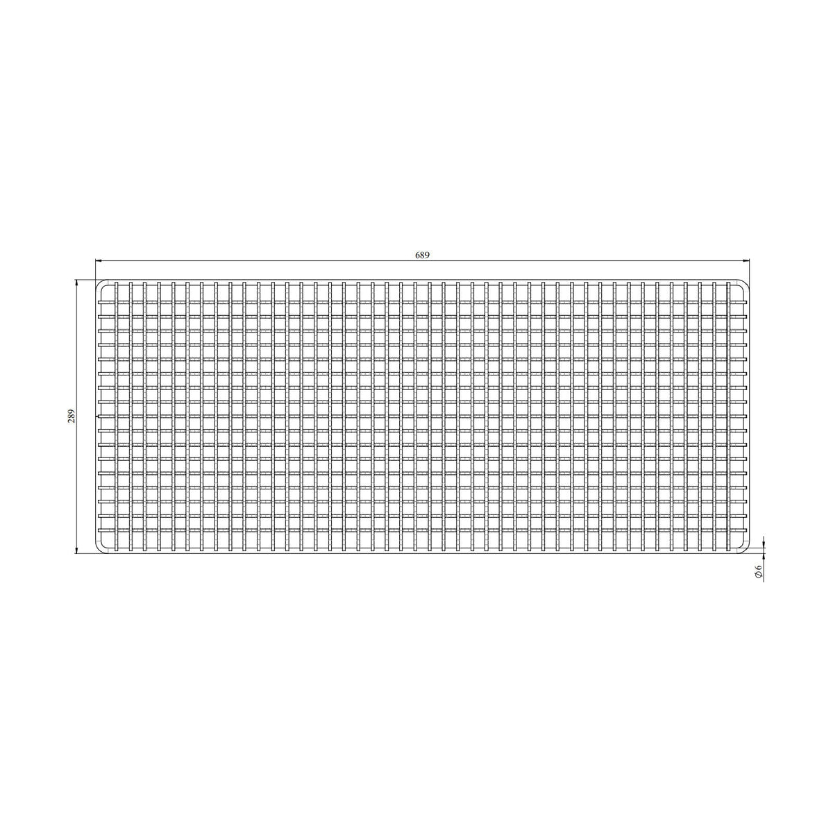 Rejilla para mangal MG-2 · 69×29 cm