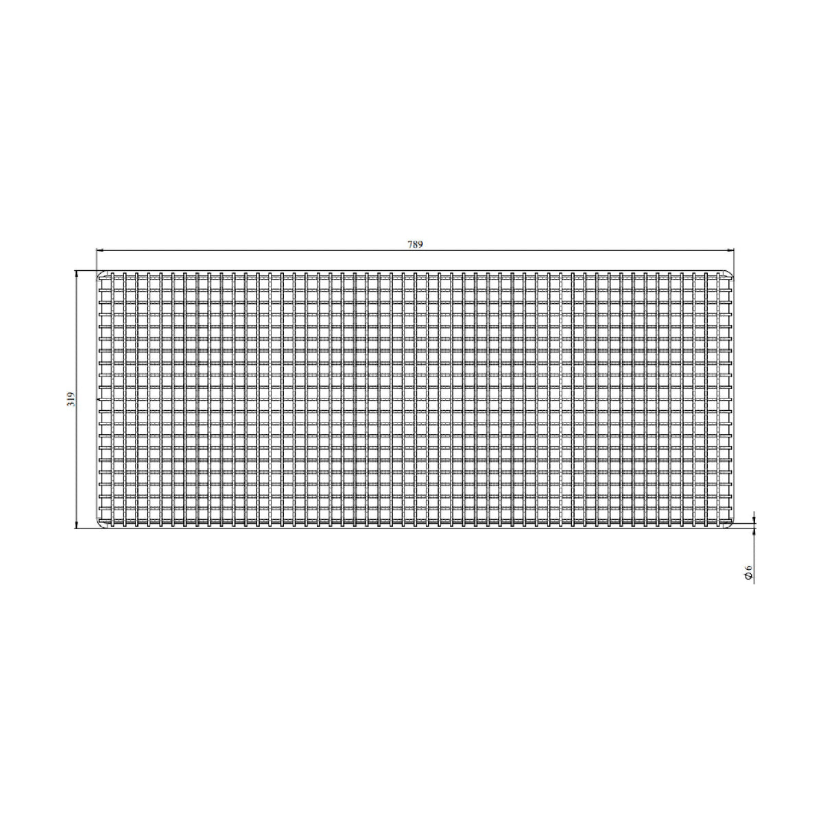 Rejilla para mangal MGL-3 · 79×32 cm
