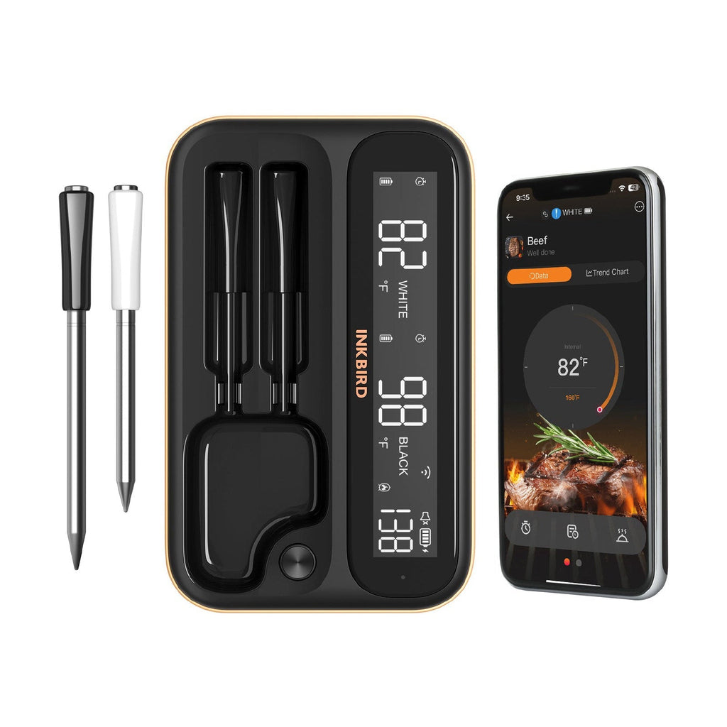 Termómetro para carne WiFi y Bluetooth INT-12- BW